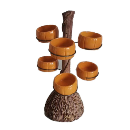 Halloween Pumpkin Snack Bowl Stand Decorative Storage Rack,Style: My Store