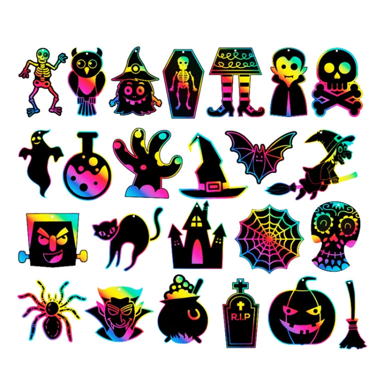 GG-24 Children Colorful Halloween Scratch Painting Set DIY Funny Ornaments Holiday Scratch Painting Paper My Store