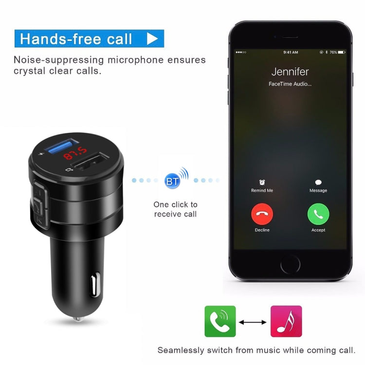 Car Bluetooth Handsfree Car FM Transmitter Music Player Car Charger ÎҵÄÉ̵ê