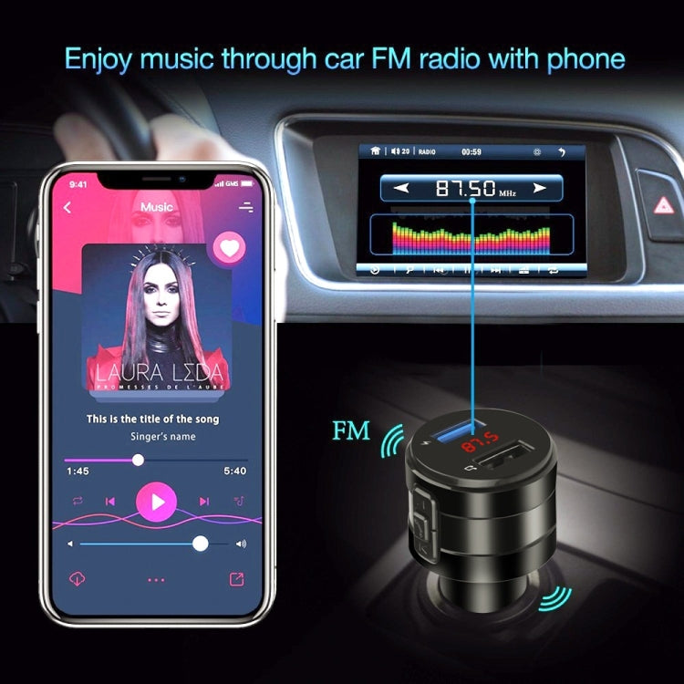 Car Bluetooth Handsfree Car FM Transmitter Music Player Car Charger ÎҵÄÉ̵ê