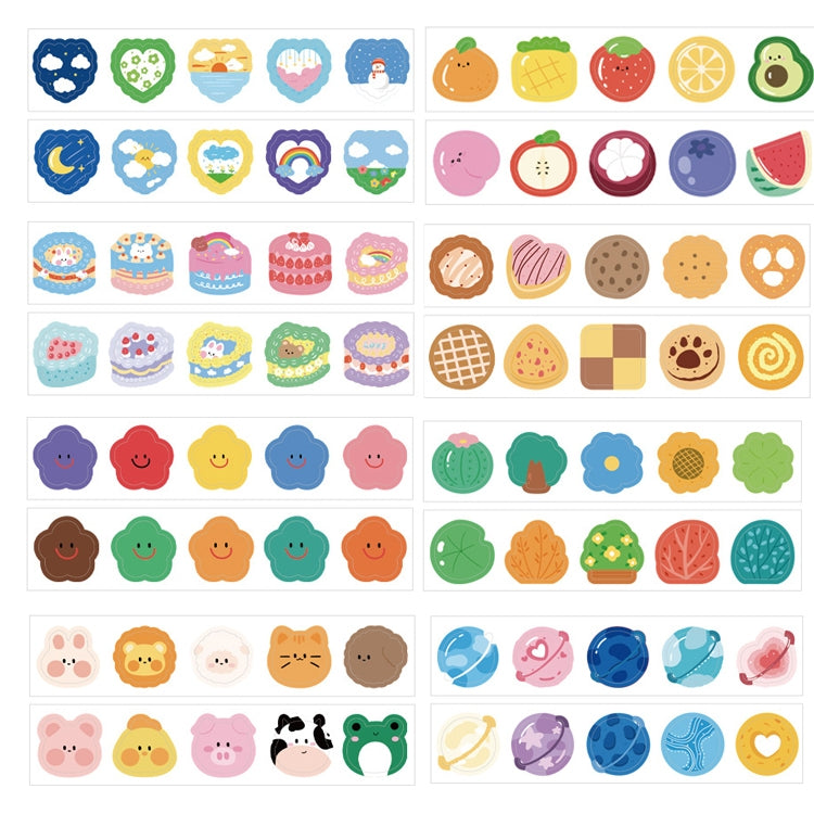 8 PCS Washi Tape Milky Series Hand-Painted Color Basic Handbook Decoration Sticker My Store