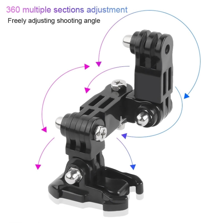 2 Set Cycling Helmet Adhesive Multi-Joint Arm Fixed Mount Set for DJI Osmo Action, GoPro HERO9 Black / HERO8 Black /7 /6 /5 /5 Session /4 Session /4 /3+ /3 /2 /1, Xiaoyi and Other Action Cameras-Reluova