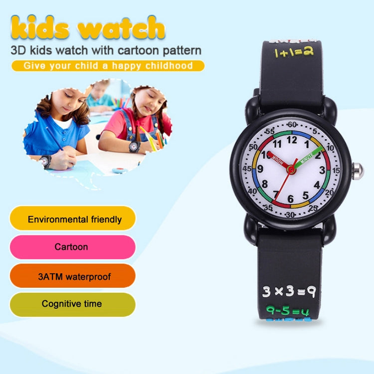 JNEW A335-20093 Children 3D Mathematical Calculations Waterproof Cartoon Watch Reluova