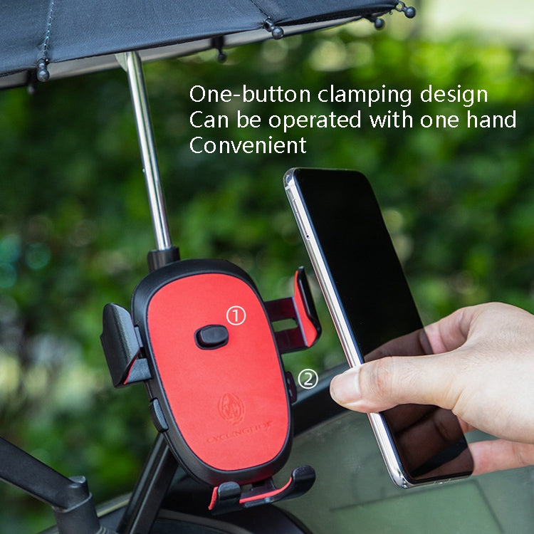 CYCLINGBOX BG-2935 Bicycle Mobile Phone Bracket With Umbrella Waterproof Navigation Electric Car Mobile Phone Frame, Style: