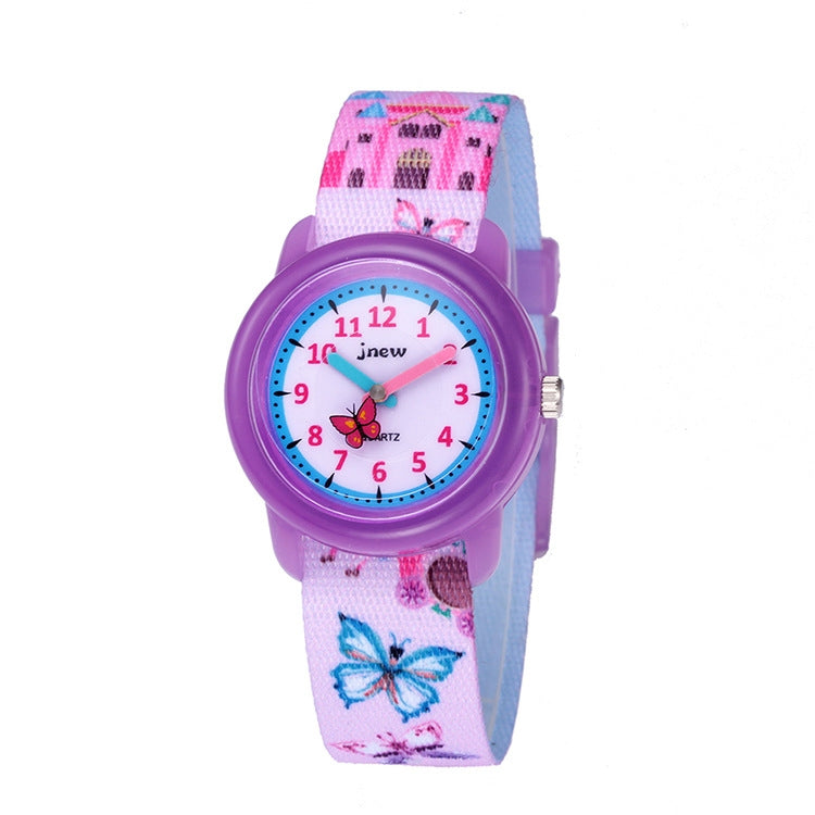 JNEW A369-86366 Children Waterproof Time Cognitive Cartoon Quartz Watch