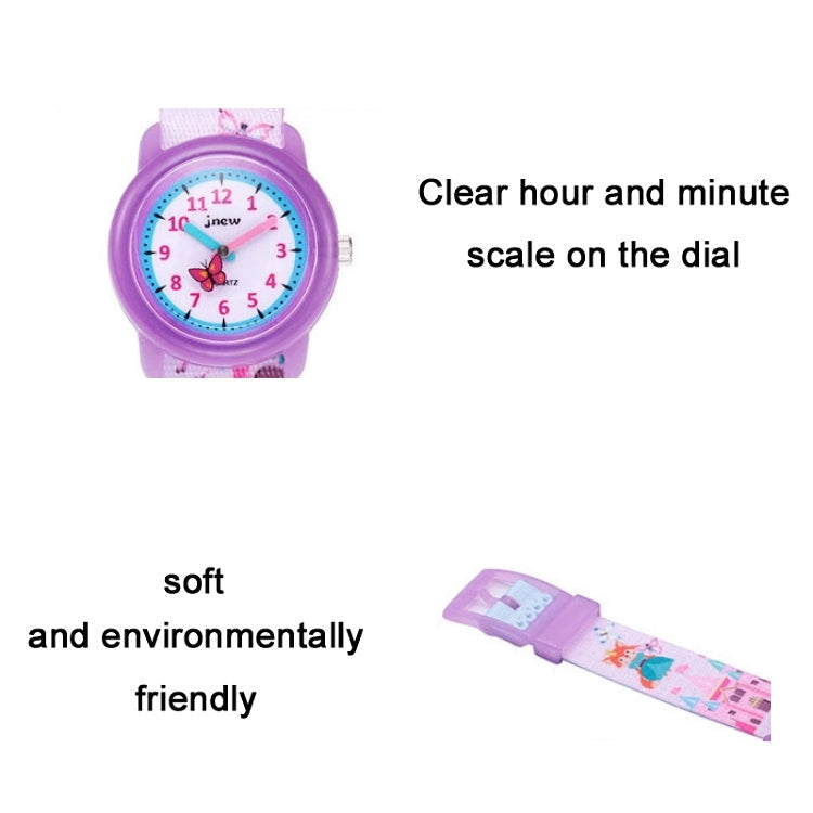 JNEW A369-86366 Children Waterproof Time Cognitive Cartoon Quartz Watch