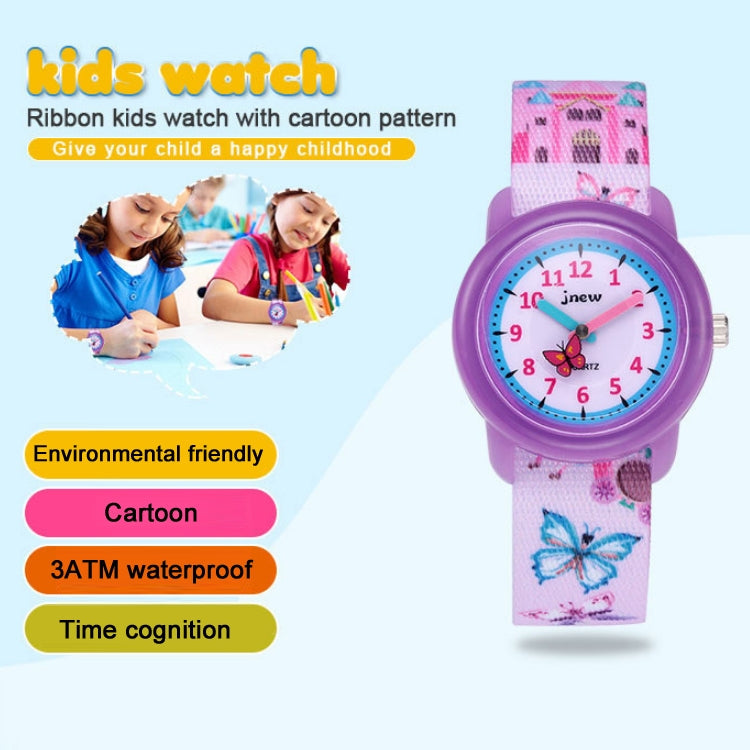 JNEW A369-86366 Children Waterproof Time Cognitive Cartoon Quartz Watch