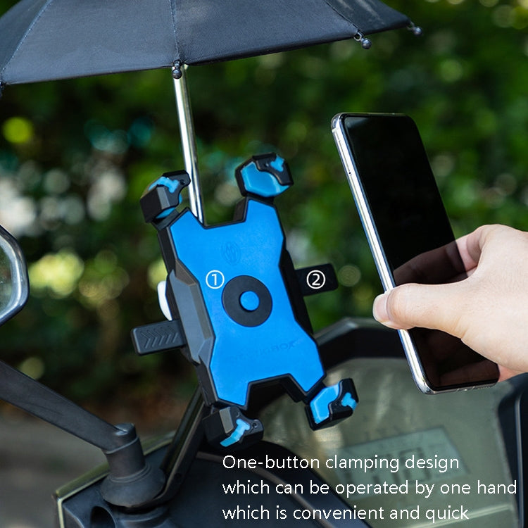 CYCLINGBOX Bicycle Mobile Phone Bracket With Parasol Rider Mobile Phone Frame, Style: Reluova