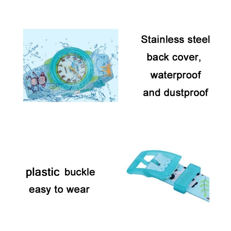 JNEW A369-86313 Children Cartoon Time Cognition Waterproof Ribbon Quartz Watch Reluova