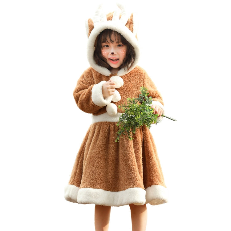 PS4509 Christmas Coral Fleece Animal Costume Christmas Elk Skirt