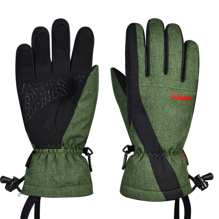 Boodun Five-Finger Ski Gloves Windproof Waterproof Finger Touch Screen Keep Warm Gloves Reluova