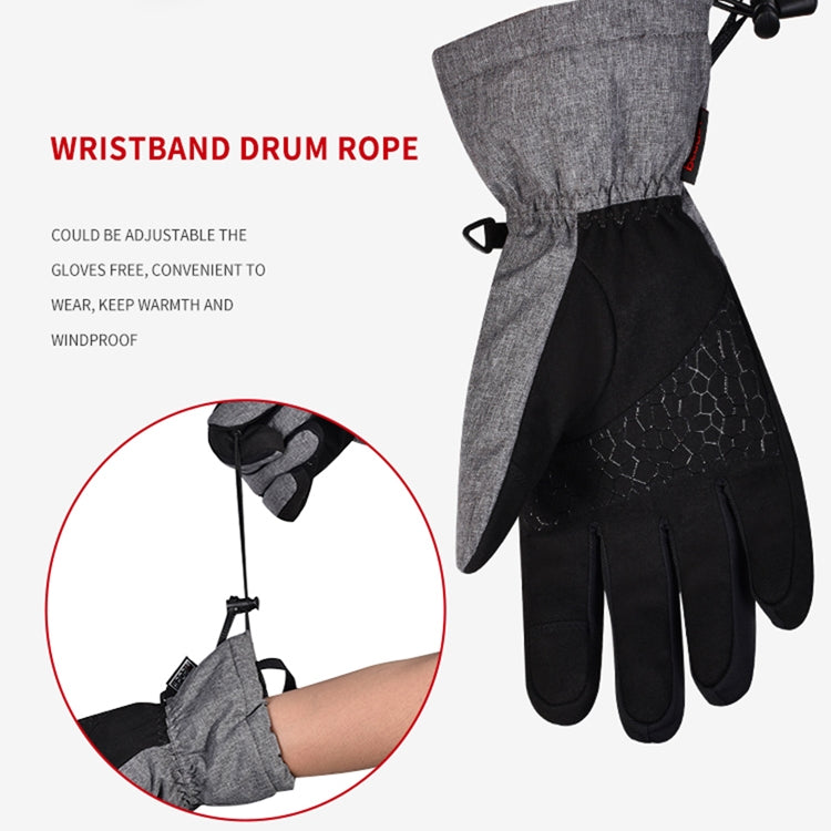 Boodun Five-Finger Ski Gloves Windproof Waterproof Finger Touch Screen Keep Warm Gloves Reluova