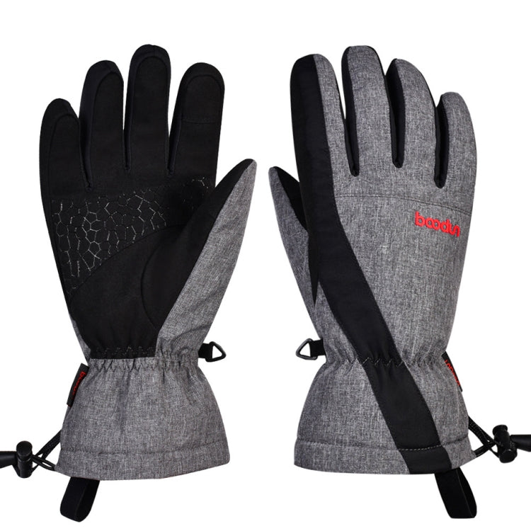 Boodun Five-Finger Ski Gloves Windproof Waterproof Finger Touch Screen Keep Warm Gloves Reluova