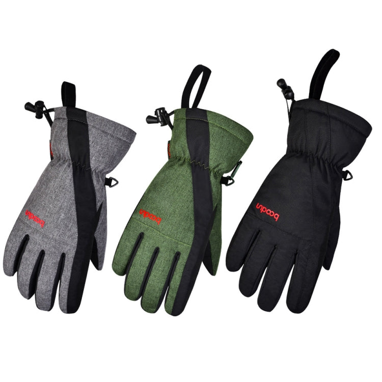 Boodun Five-Finger Ski Gloves Windproof Waterproof Finger Touch Screen Keep Warm Gloves Reluova