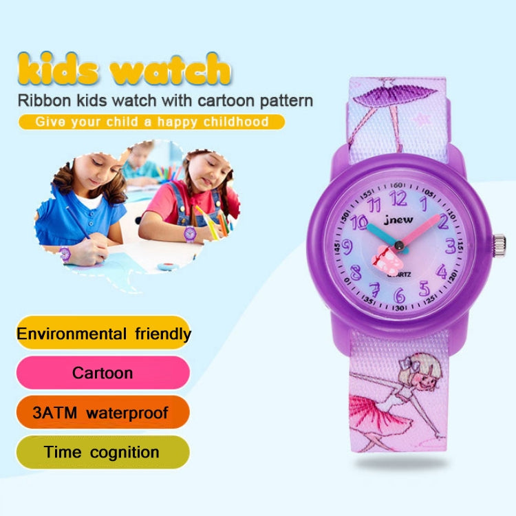 JNEW A369-86365 Children Cartoon Waterproof Time Cognitive Quartz Watch Reluova