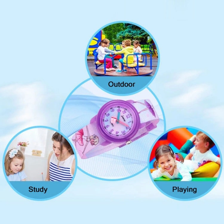 JNEW A369-86365 Children Cartoon Waterproof Time Cognitive Quartz Watch