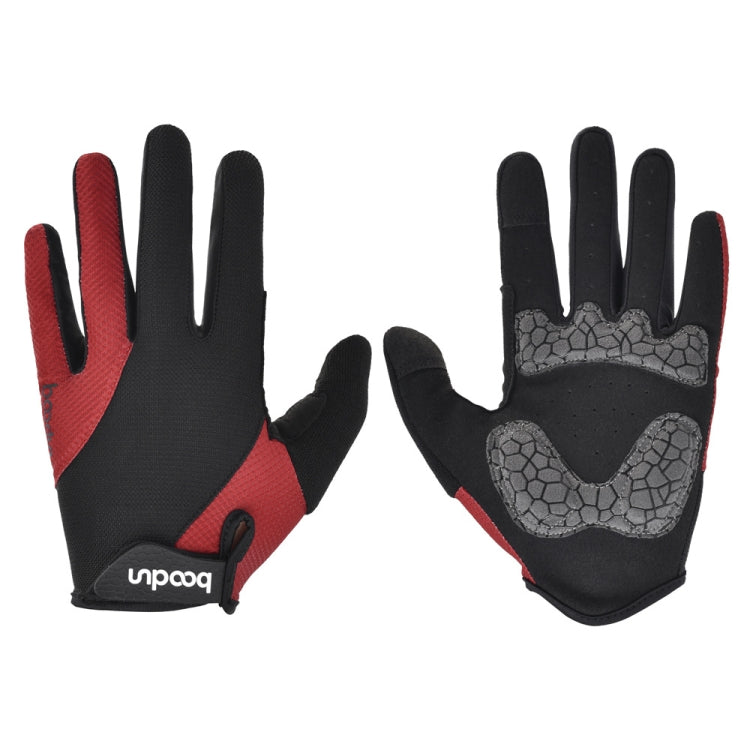 Boodun Riding Gloves Splicing Long Finger Bike Gloves Outdoor Sports Gloves Reluova