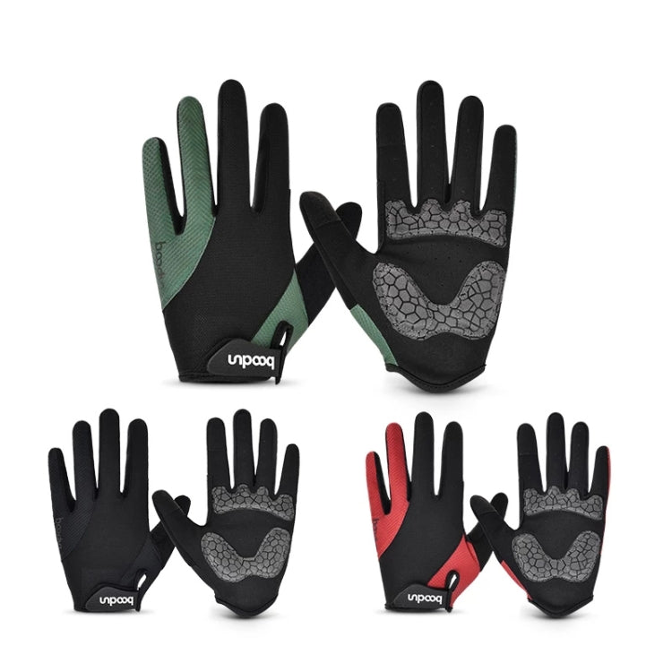 Boodun Riding Gloves Splicing Long Finger Bike Gloves Outdoor Sports Gloves Reluova