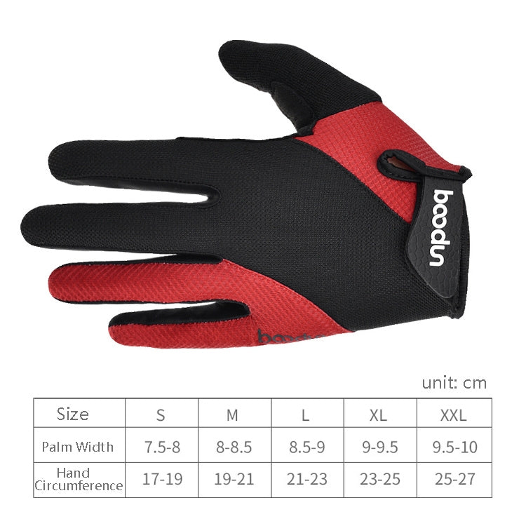 Boodun Riding Gloves Splicing Long Finger Bike Gloves Outdoor Sports Gloves Reluova