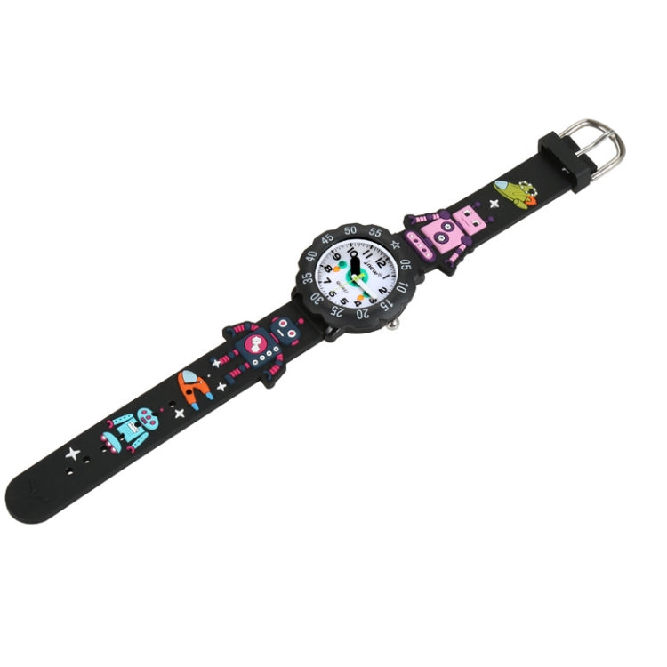 JNEW A342-86170 Children Cartoon Jelly Silicone Strap Quartz Watch