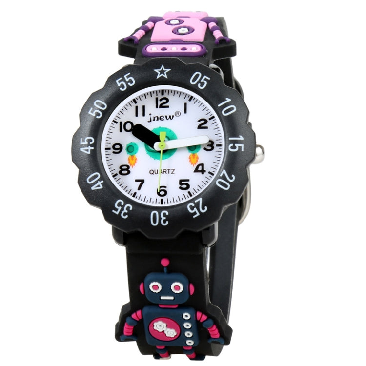 JNEW A342-86170 Children Cartoon Jelly Silicone Strap Quartz Watch