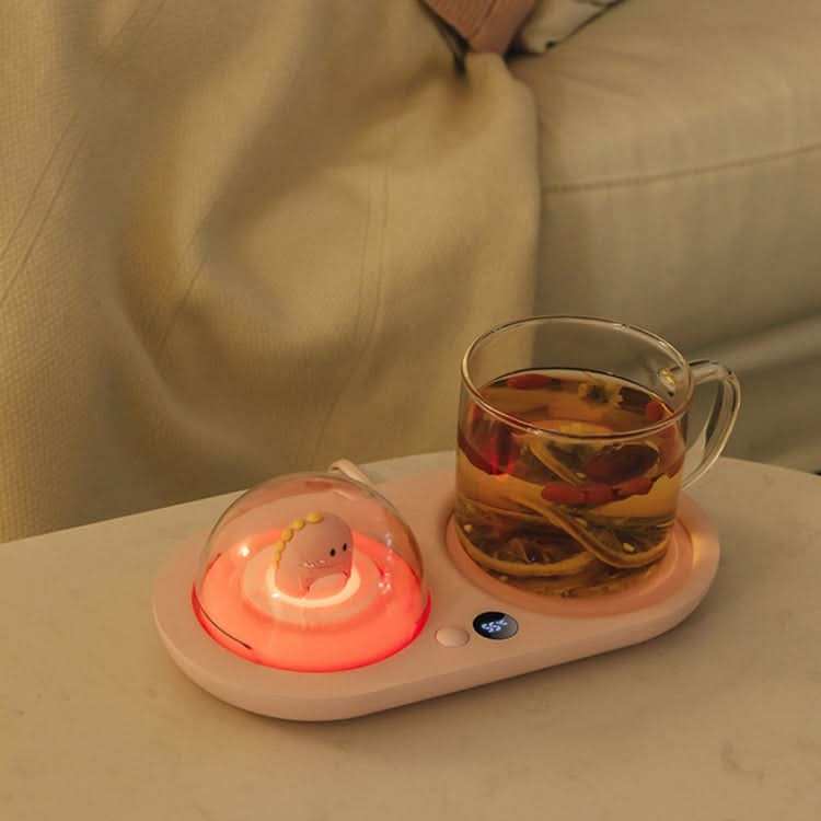 Night Light Aromatherapy Warming Coaster Milk Heating Constant Temperature Coaster, EU Plug Reluova