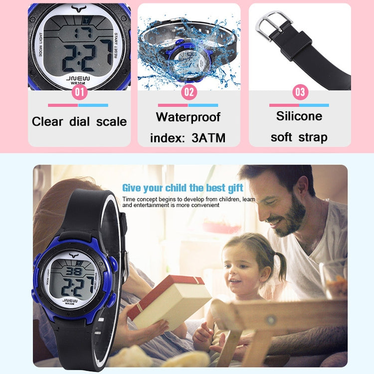 JNEW Children Multi-Function Colorful Backlight Waterproof Sports Electronic Watch Reluova