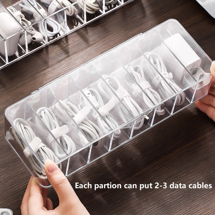 Dust Storage Line Box Hub Finishing Box Desktop Data Cable Storage Box, Specification: 8 Grid Basic