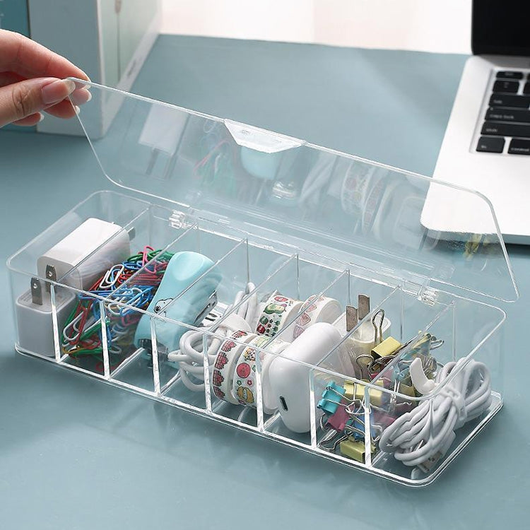 Dust Storage Line Box Hub Finishing Box Desktop Data Cable Storage Box, Specification: 8 Grid Basic