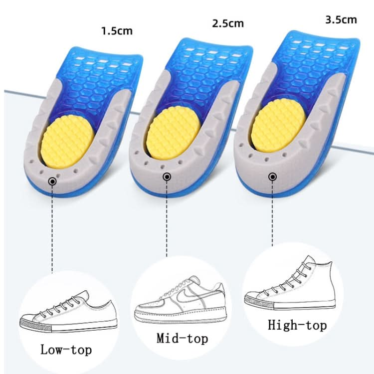 Half-Size Inner Heightening Pads Soft And Comfortable Invisible Shock Absorption Increased Insoles Reluova