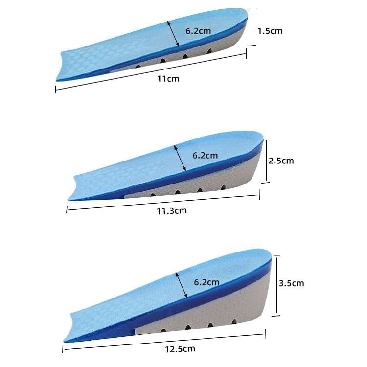 Half-Size Inner Heightening Pads Soft And Comfortable Invisible Shock Absorption Increased Insoles Reluova