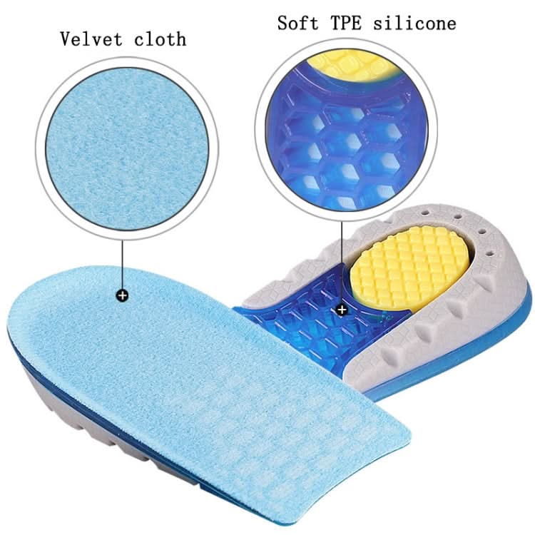 Half-Size Inner Heightening Pads Soft And Comfortable Invisible Shock Absorption Increased Insoles Reluova