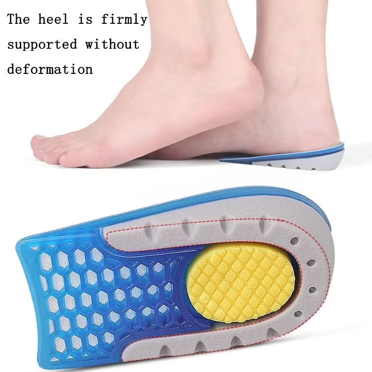 Half-Size Inner Heightening Pads Soft And Comfortable Invisible Shock Absorption Increased Insoles Reluova