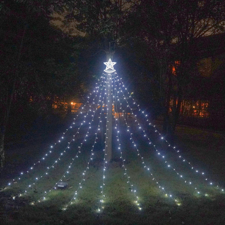 10LM 350 LED Star Waterfall Light Christmas Tree String Lights Outdoor Meteor Light, Plug Spec: