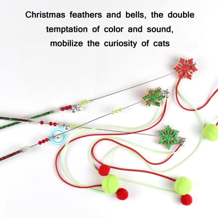 3 PCS Hairball Pendant Funny Cat Stick Scratch-Resistant Long Rod Wire Cat Toy-Reluova