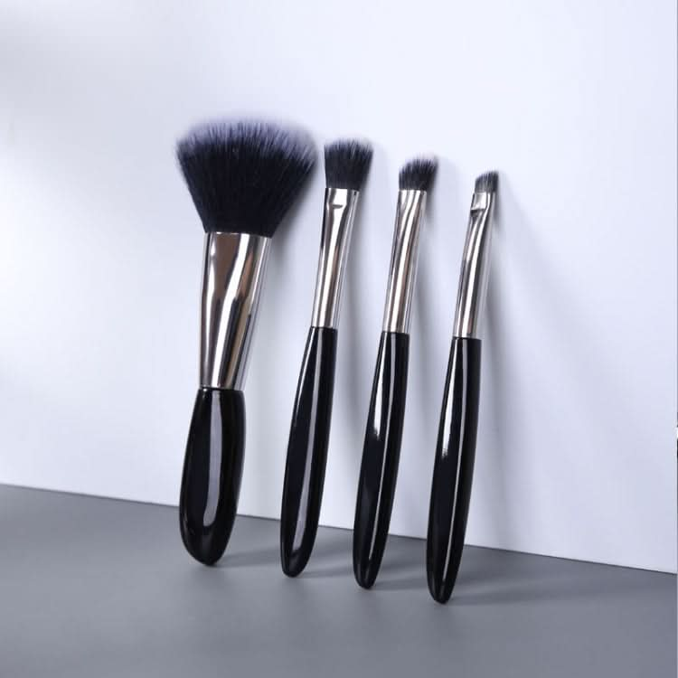 4 In 1 Black Pebbles Makeup Brush Set Eyeshadow Brush Foundation Brush Portable Makeup Brush,Style:-Reluova