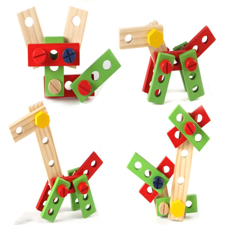 Wooden Carpenter Tool Set Maintenance Box Wooden Educational Toy for Children Reluova