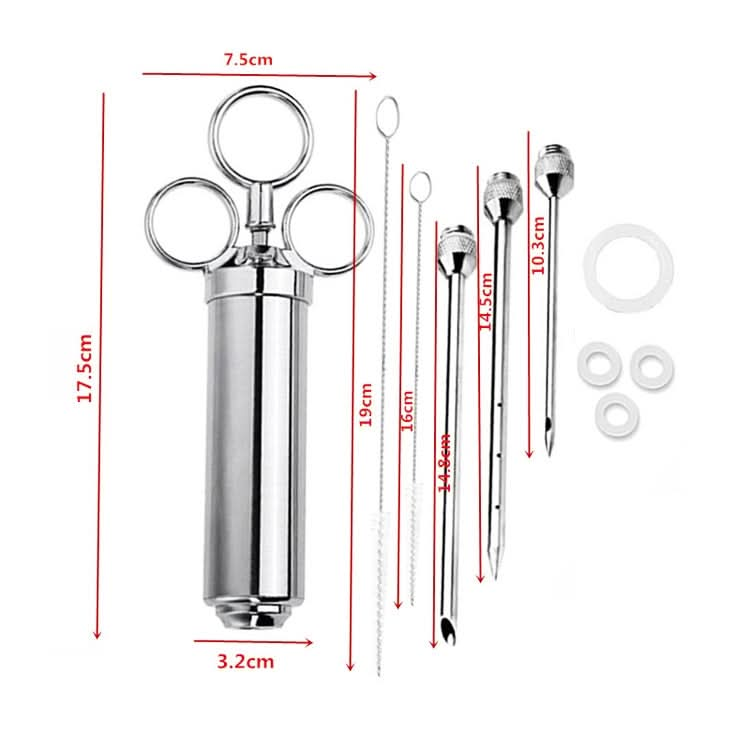 Stainless Steel Seasoning Turkey Syringe Kitchen Seasoning Syringe Reluova