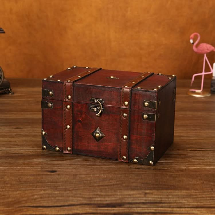 Wooden Square Vintage Jewelry Storage Box Indoor Shooting Props,Specification： Reluova