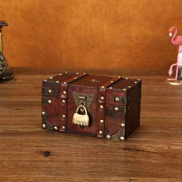 Wooden Square Vintage Jewelry Storage Box Indoor Shooting Props,Specification： Reluova