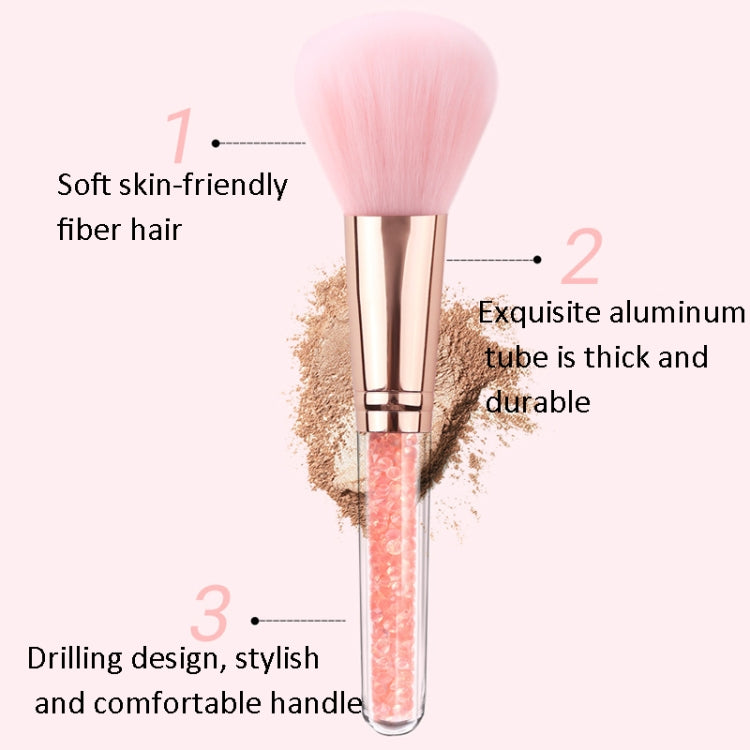 ZOREYA 10 In One Pink Crystal Transparent Handle Makeup Brush Set Makeup Tools,Style: