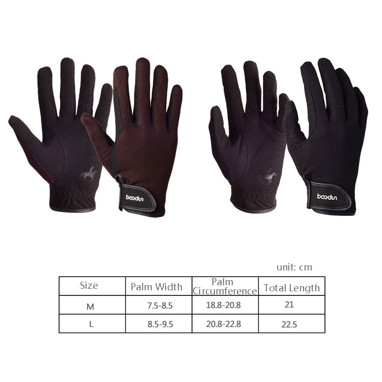 Boodun L281075C Horse Riding Gloves Wear-Resistant Non-Slip Equestrian Gloves Reluova