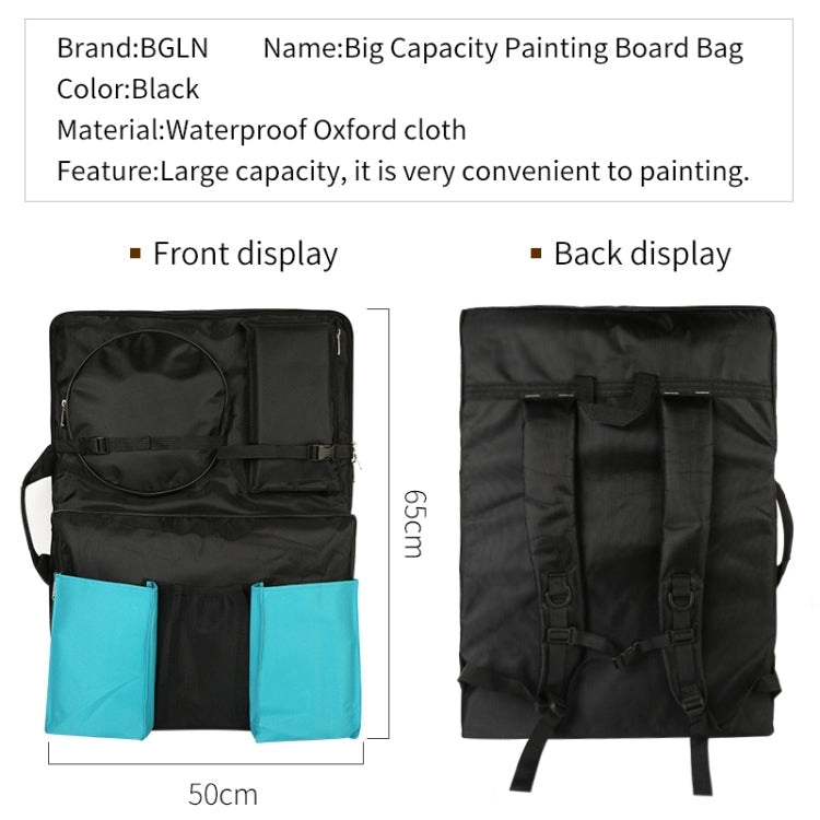 4K Black Waterproof Portable Sketch Painting Board Bag Double Pocket Large Capacity Travel Shoulder Sketchpad  Drawing Bag My Store