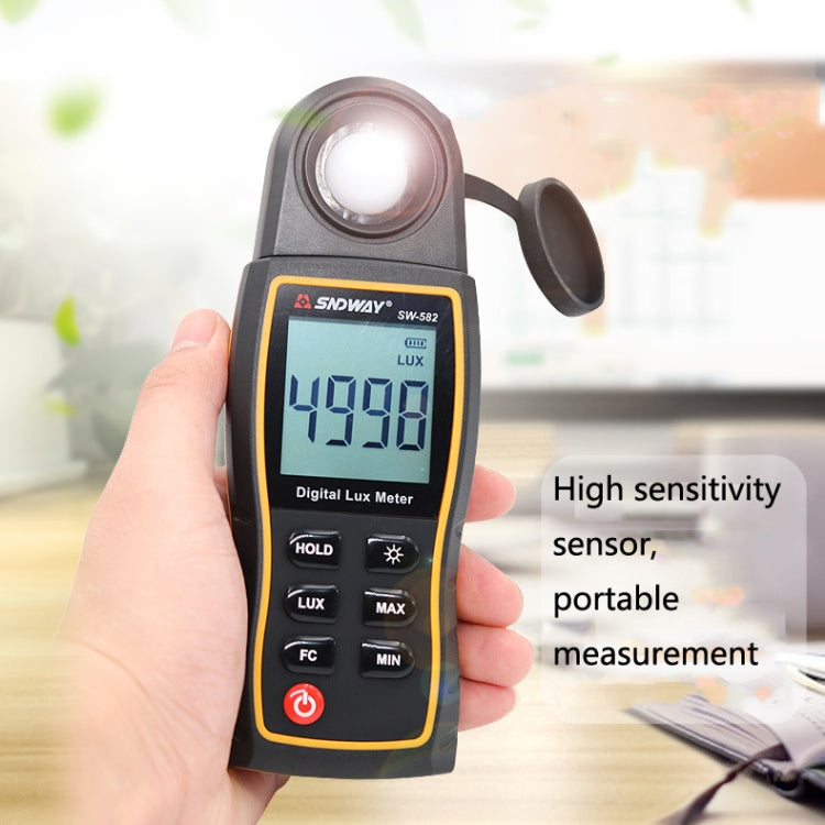 SNDWAY SW582 Handheld Digital Illuminance Meter High-Precision Digital Light Meter