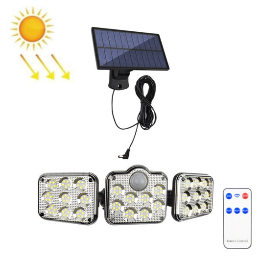 TG-TY075 Solar 3-Head Rotatable Wall Light Body Sensation Outdoor Waterproof Garden Light, Style: