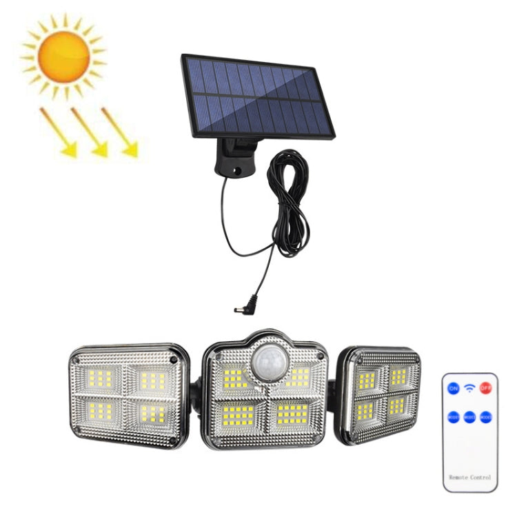 TG-TY075 Solar 3-Head Rotatable Wall Light Body Sensation Outdoor Waterproof Garden Light, Style: