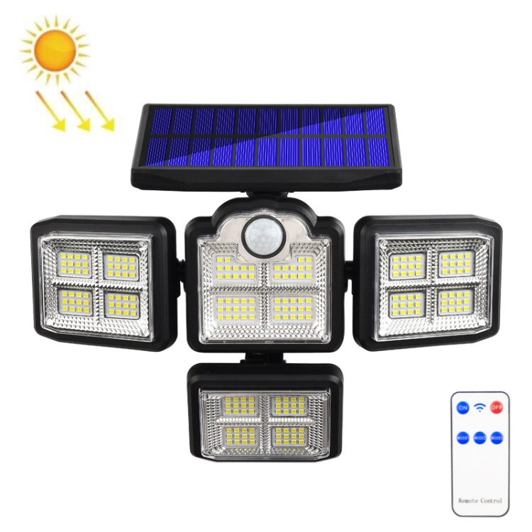 TG-TY085 Solar 4-Head Rotatable Wall Light with Remote Control Body Sensing Outdoor Waterproof Garden Lamp, Style: My Store