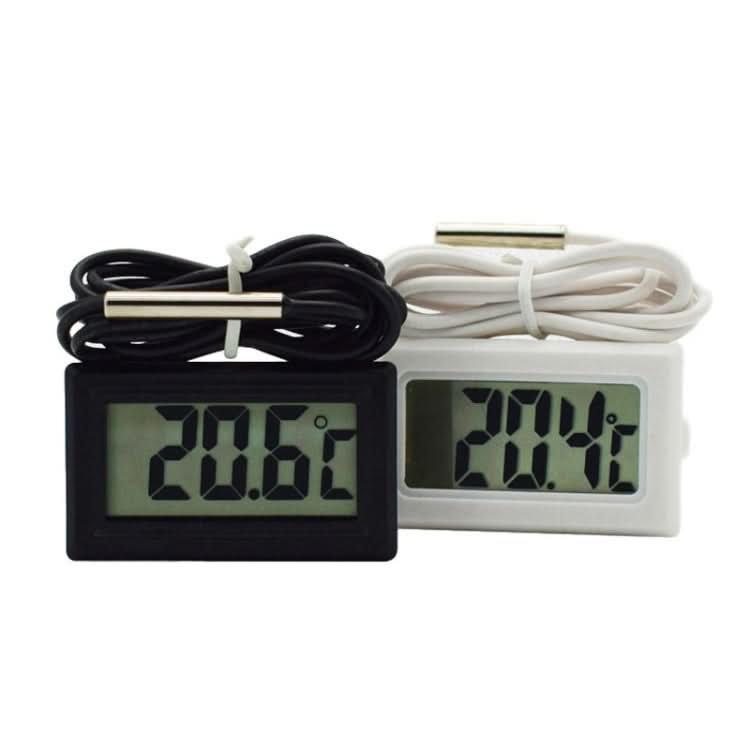 Fish Tank Digital Thermometer Waterproof Probe Electronic Measuring Thermometer, Line Length: 5m (Black) - Reluova