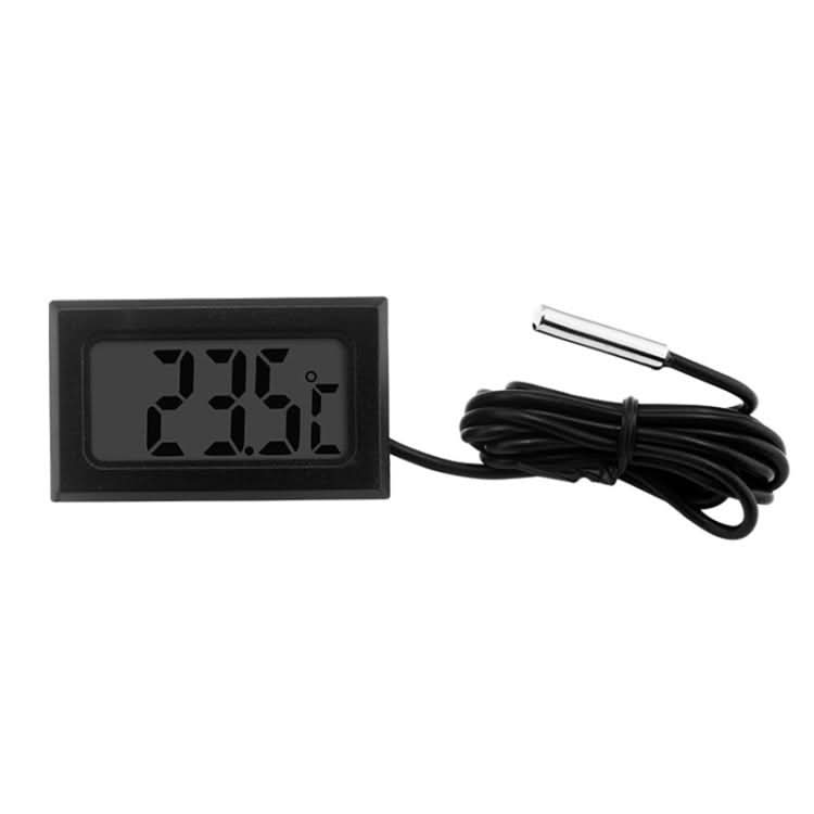 Fish Tank Digital Thermometer Waterproof Probe Electronic Measuring Thermometer, Line Length: 5m (Black) - Reluova