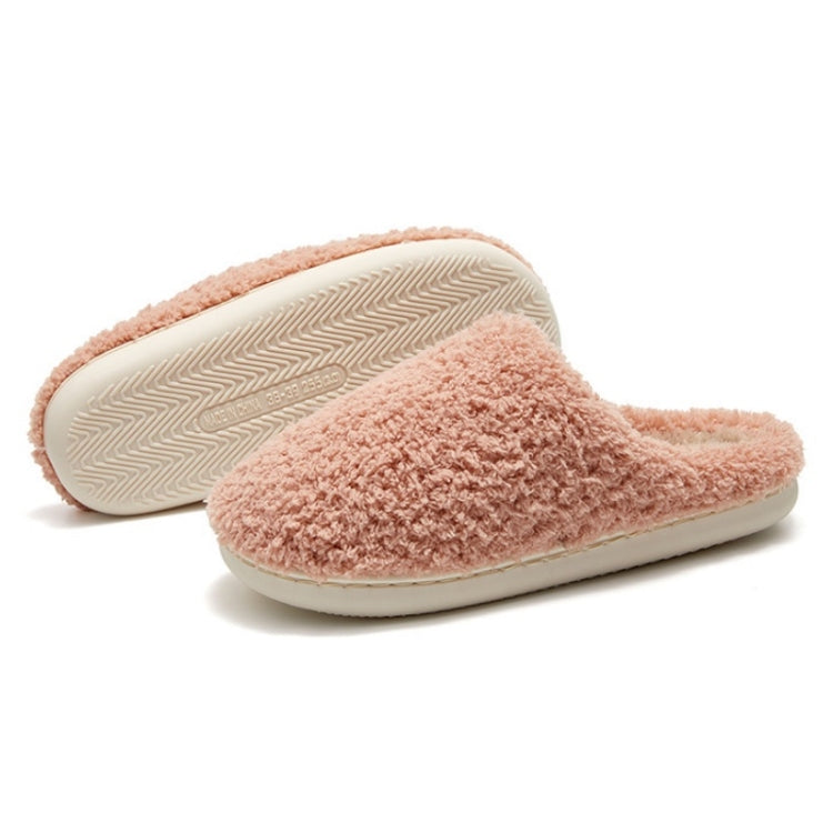 Autumn And Winter Indoor Pure Color Couple Cotton Slippers